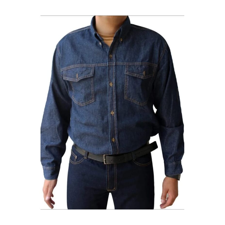 Camisa industrial en chambray REF-1001 — dotación empresarial en Barranquilla
