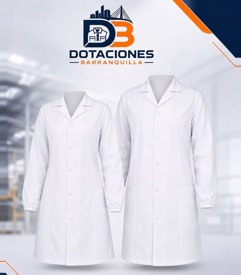 Bata antifluido REF-ASI02 — dotación empresarial en Barranquilla